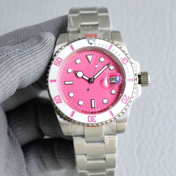 Reloj Reloj para hombre Relojes mecánicos automáticos 904L Reloj de pulsera de moda dinal rosa Correa de acero inoxidable de zafiro Montre De Luxe resistente al agua