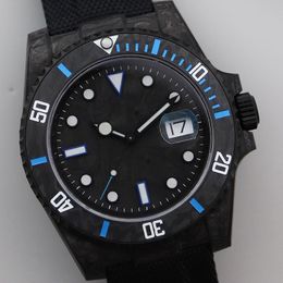 Relógios masculinos Relógios mecânicos com alça de lona Relógios de pulso masculinos Design à prova d'água Relógios de pulso masculinos com moldura de diamante 40 mm