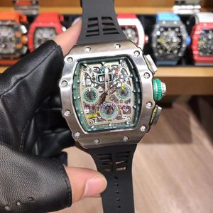 Bekijk nieuwe hoogwaardige 316L roestvrijstalen automatische mechanische roségouden horloge zwarte rubberen horloges herenhorloge46