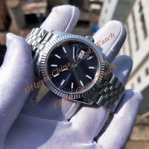 Watch of Men Model Factory Verkoop Versie BP Datum 36mm Blauwe wijzerplaat Roestvrij staal Bezel Automatische beweging BPF Super Luminous Diving Saffier Glass Mens Watches