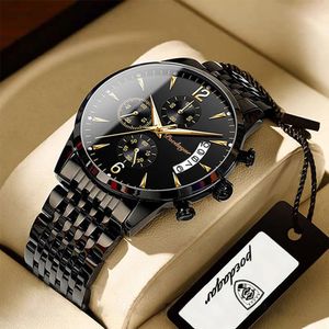 Regardez Poedagar Fashion Men imperméable Luminous Date Sports Watchs Luxury Quartz Man Wristwatch Luxuri Male Clock Box 240515