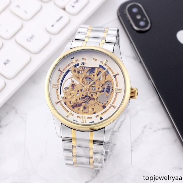 Reloj Reloj de calidad Reloj suizo doble tourbillon caro Diseñador superior para hombres Maquinaria automática Reloj de marca con letras RRRR de alta gama para hombres