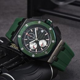 Reloj Relojes de diseño de cuarzo 44 mm Acero inoxidable 904L Negocios con caja Reloj de pulsera Hombres Pulsera de moda Montre de Luxe Bracele Relojes de regalo de alta calidad