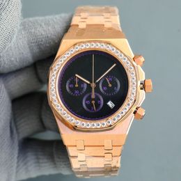 Regarder des montres pour hommes de mouvement de quartz avec métro de bracelet Diamond Business Montre de Luxe STRAP RACKABLE