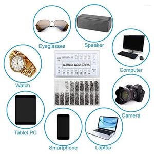 Kits de réparation de montres, ensemble de 1000 pièces, écrous à vis, plaquettes nasales avec boîte de rangement, tournevis pour téléphone Portable, Kit d'outils pour lunettes