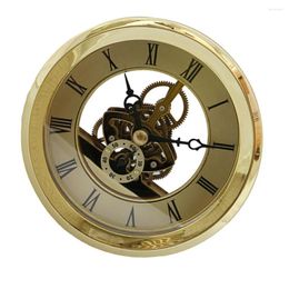 Kits de réparation de montres Cadran de 103 mm Chiffres romains Squelette Horloge à quartz avec garniture dorée