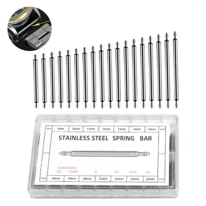 Horlogereparatiesets 144 stuks Professionele band Spring Bar Link Pins 8-25 mm met doos Universele snelsluiting roestvrijstalen connector