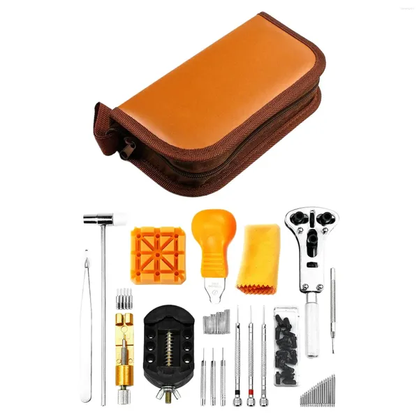 Kits de réparation de montres 168x, Kit d'outils, barre à ressort, mallette de transport, broches supplémentaires, retrait des liens, remplacement de la batterie arrière