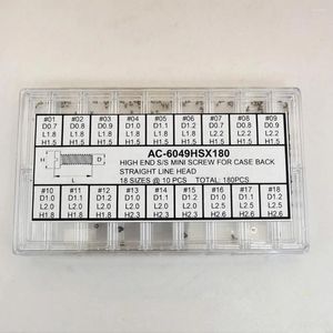 Horlogereparatiesets 18 maten roestvrijstalen minischroef met sleuf voor achterkant 180 stuks Duurzame reparatieaccessoires