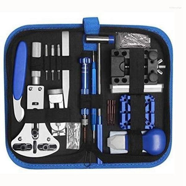 Kits de réparation de montre 185 PCS Outils Remplacement de la batterie Kit d'ouverture arrière Spring Bar Boîte à outils