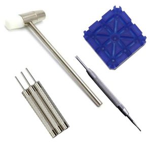 Bekijk reparatiekits 1Set Uitstekende kwaliteit Hammer Punch Pins Praktische bandhouder B en Link Remover Tool Tools