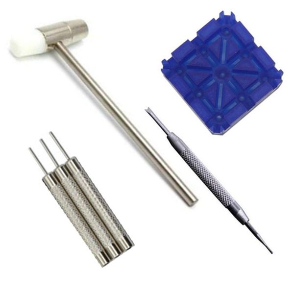 Kits de réparation de montres 1set Excellente qualité Hammer Pink Pins Port de sangle pratique B et outils de dissolvant Link Tools