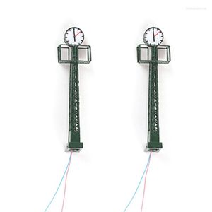 Kits de réparation de montres 2 pièces modèle feux de chemin de fer treillis mât lumière piste N disposition lampes LED pour Rail décoration de jardin