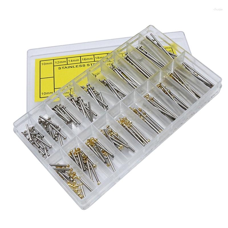 Watch Repair Kits 200Pcs 10-28Mm Strap Link Pins Connection Fixed Shaft Stainless Steel Raw Ear Rod Bolt Hand Tool Set Kit