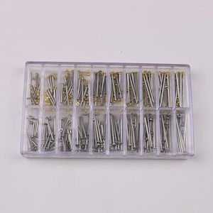 Kits de réparation de montre 200 pcs/Lot barre de vis de sangle/cosse pour barre de ressort de tige de Tube d'acier inoxydable de bande 10mm - 28mm