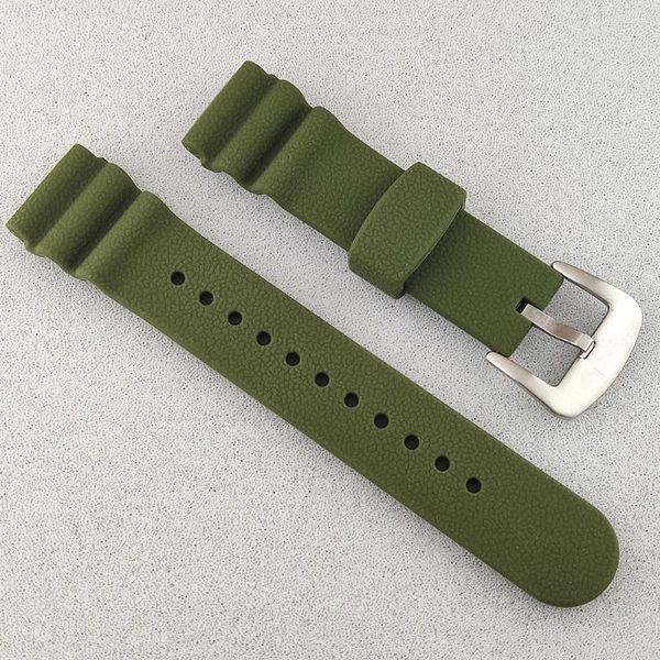 Kits de réparation de montres, bracelet en Silicone de 22mm adapté au S 007/Monster, boucle en acier inoxydable et caoutchouc