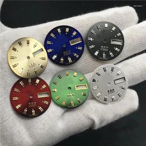 Kits de réparation de montres, cadran Vintage 28.5mm, pièces de bricolage 3 étoiles double calendrier, accessoires pour hommes pour mouvement 46941/46943