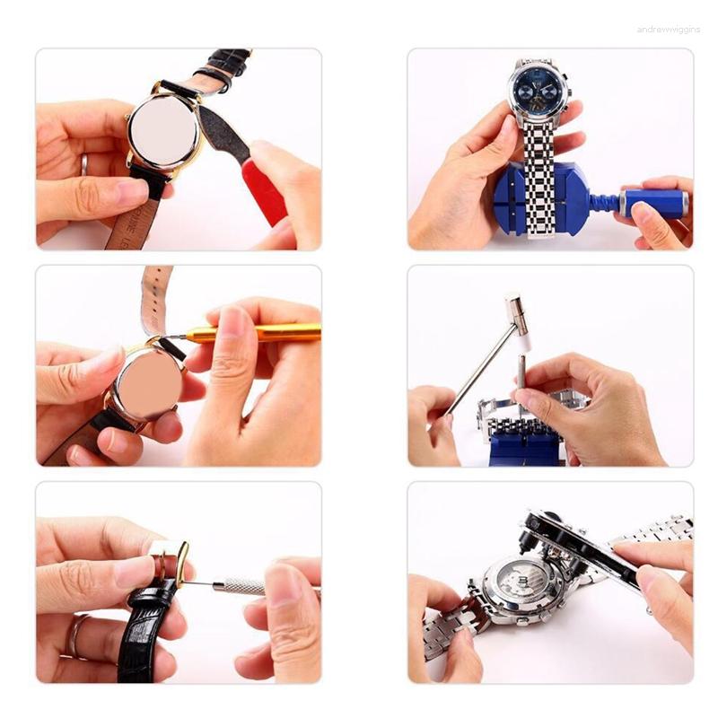 Watch Repair Kits 29Pcs Box Tool Battery Changing Watch-Maker Home Strap Removal-Fitting Tools