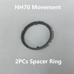 Kits de réparation de montres, 2 pièces, anneau d'espacement de remplacement pour mouvement NH70, anneaux de rondelle en Silicone, fixation des pièces de couvercle intérieur