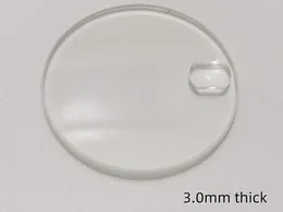 Kits de réparation de montres, verre de fenêtre de Date de 3.0mm d'épaisseur, montre minérale plate ronde en cristal avec loupe à bulles de 25mm à 36mm de diamètre YZC889