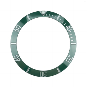 Horlogereparatiesets 38 mm Hoge kwaliteit groene mode keramische bezel-inzet voor Sub Divers herenhorloges Vervang accessoires De wijzerplaatonderdelen