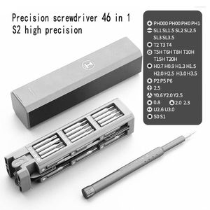 Bekijk reparatiekits 46 in 1 precisie schroevendraaier set S2 materiaal magnetische Torx hex bit mini telefoon laptopgereedschap