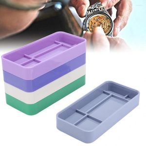 Bekijk reparatiekits 5 -laags beschermbare plastic onderdelen schroef opbergdoos rechthoek accessoire tool organisator houder container voor horlogemaker