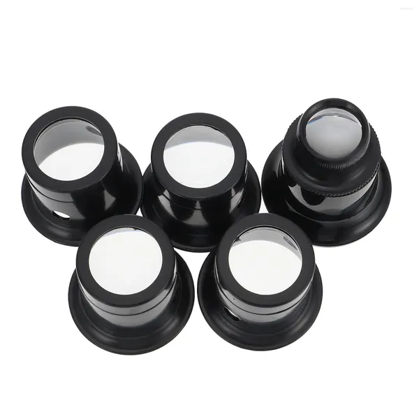 Kits de réparation de montres, outil de loupe pour horloger loupes de bijoutier en plastique réparation de loupes 5 pièces