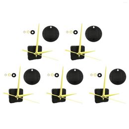 Kits de réparation de montre 5 ensemble mécanisme de mouvement à Quartz silencieux bricolage Kit de moteur d'horloge murale pièces de rechange avec couvercle anti-poussière