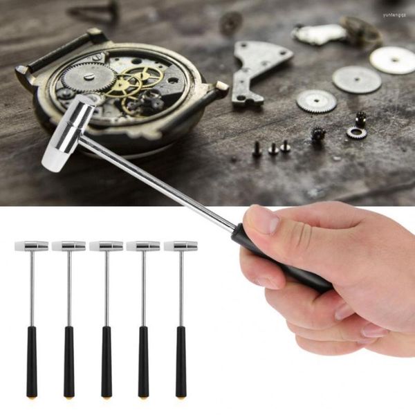 Kits de réparation de montre 5 pièces outil marteau sangle lien dissolvant tête ronde petit poinçon enlèvement Kit de réparation de haute qualité