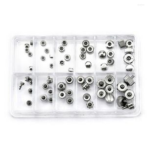 Kits de réparation de montre 60 pièces couronne chronographe bouton accessoires de remplacement Kit outil de réparation pour les horlogers