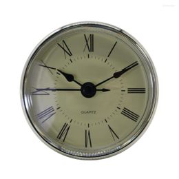 Bekijk reparatiekits 70 mm wijzerplaat Zwart Romeins cijfer Quartz Clock Insert Beweging met zilveren kleurafwerking Plastic gereedschap