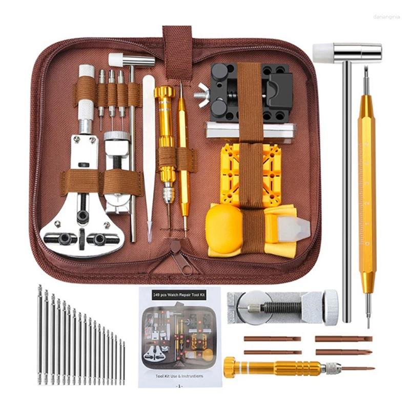 Kits de reparo de relógio, removedor traseiro, ferramenta, abridor inferior, ferramentas de fixação e ajuste (149 peças)