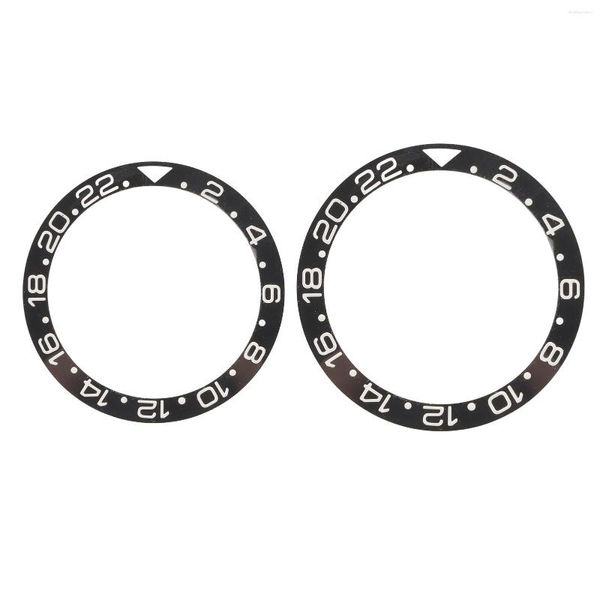 Kits de réparation de montre bague de lunette en céramique Base noire insertion de chiffres blancs pièces de rechange accessoire pour réparateur A