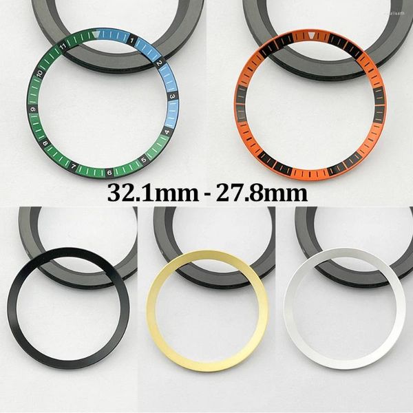 Kits de réparation de montres, anneau de chapitre en cuivre, diamètre extérieur 32.1mm, intérieur 27.8mm, échelle du boîtier