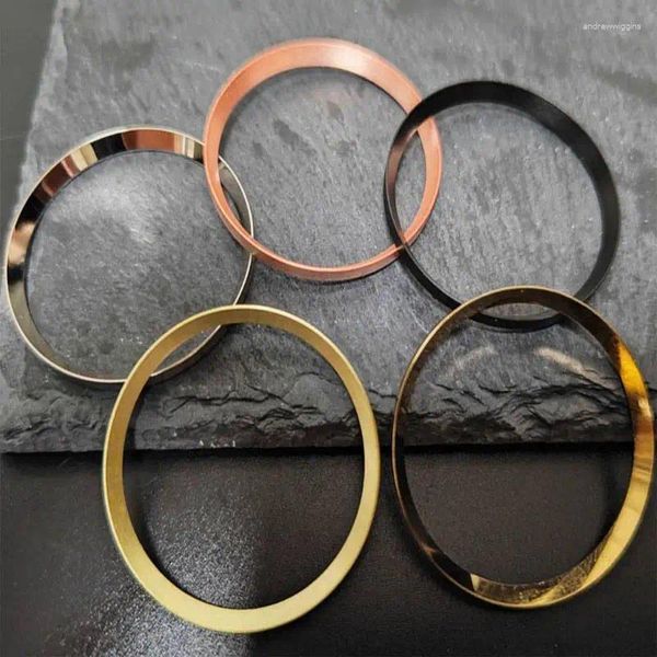 Kits de réparation de montres Copper SKX007 30,5 mm Parts de boîtier Black Gold Silver Chapter Ring Matte Bright Fit pour SKX009 SKX013 NH35 NH36