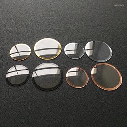 Horlogereparatiesets Dubbele koepel mineraalglas voor RD CENTRIX-serie Kristal met zilverzwarte rand Geschikt voor heren 38 40 mm Dames 28 mm CASE-onderdelen