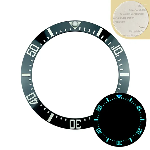 Kits de réparation de montres de haute qualité 40 mm Noir Blanc Impression Insert de lunette en céramique BGW9 Lume Compatible avec 43 hommes Super Blue Luminous