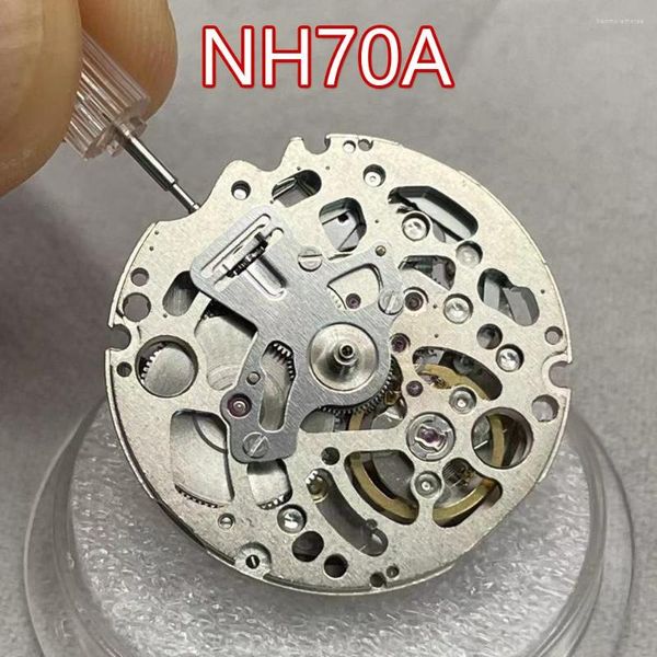 Kits de reparación de relojes Japón NH70 movimiento mecánico automático 24 joyas Sii Aka NH70A mecanismo de esqueleto reemplazo Original Movt