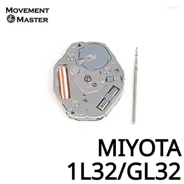 Kits de réparation de montres MIYOTA 1L22, mouvement à deux mains, Quartz 1L32, trois pièces de rechange pour