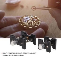 Horlogereparatiesets Uurwerk Houder 2 stks/set Vaste Basis Plastic Multifunctionele Klem Repareren Sieraden Maken Tool Kit Voor Horlogemaker