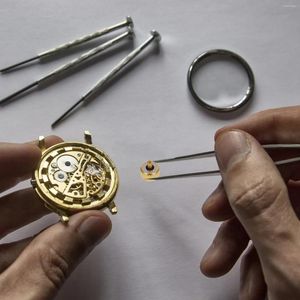 Horlogereparatiesets Onderdelen Bandgereedschapsset Draagbare kronen Goud Zilver Koperstelen Praktisch reparatiegereedschap