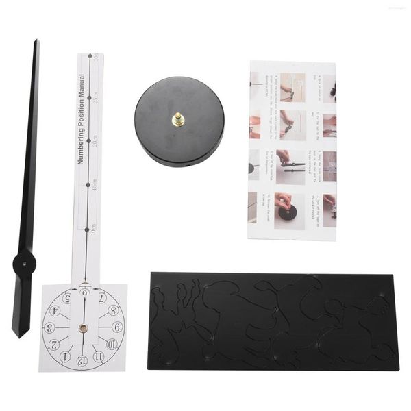 Kits de réparation de montre caniche grande main moderne horloge murale chien bricolage géant salle à manger décor effet miroir grand