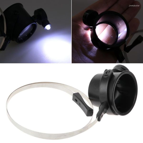 Kits de réparation de montres pratiques 15X LED, mains libres, Loupe pour bijoux, bandeau XX9D