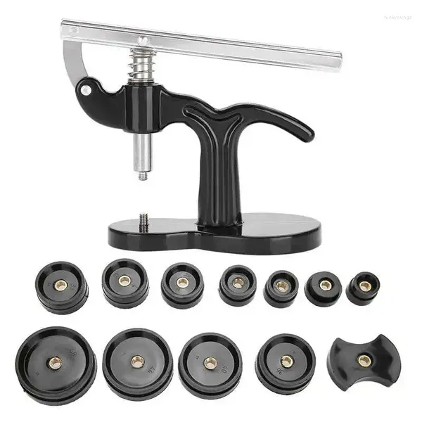 Kits de réparation de montres pressèrer arrière du couvercle arrière du couvercle du couvercle de couverture Closser Appuyer avec 12 outils de matrices pour horloger