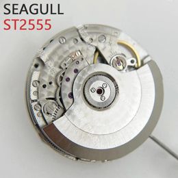 Kits de réparation de montres Seagull ST25 Series ST2555 Mouvement mécanique automatique avec roue de date noire 3.0 Mécanisme de modification Sous-cadran 9 heures