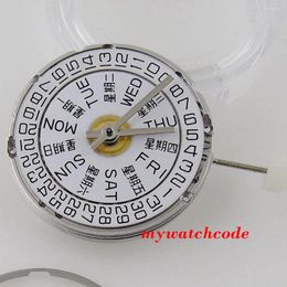 Kits de reparación de relojes plateado ST2100 movimiento mecánico automático fecha semana 28800bph ajuste ETA 2836 modelo de repuesto de reloj de pulsera