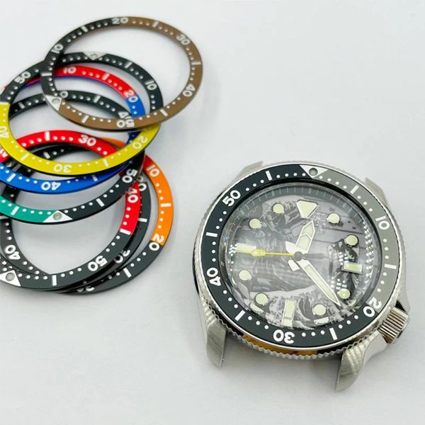 Kits de réparation de montres SKX007, anneau à échelle modifiée SKX009, extérieur de Coke, une variété de couleurs avec la tendance de la mode, vent européen et américain