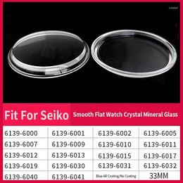 Kits de réparation de montre verre minéral cristal plat lisse remplacement 33mm pour 6139-6000/6010/6015/6030/6040 pièces d'outils