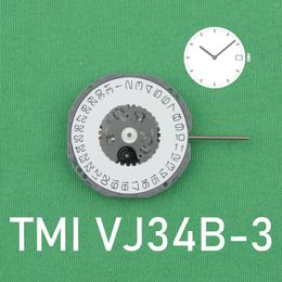 Kits de réparation de montres TMI VJ34B Mouvement Japon VJ34 Quartz Original SII / TMI Date à 3